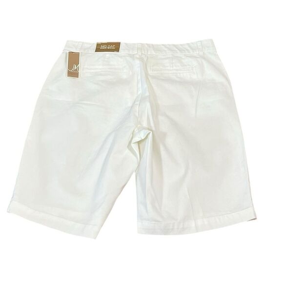 JM Collection White Bermuda Shorts, Size 14, NWT - Picture 2 of 11